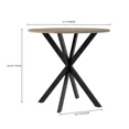 thumbnail image 3 of Aukfa Round Dining Table for 4, 31.5" Small Kitchen Table with MDF Top & Metal Legs for Kitchen, Living Room, Small Space, Vintage Industrial Style, Rustic Brown, 3 of 8