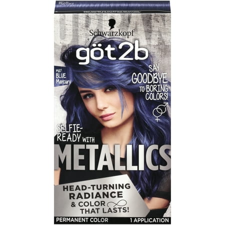 Got2b Metallic Permanent Hair Color, M67 Blue (Best Way To Dye Hair Blue)