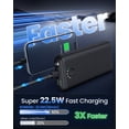 thumbnail image 7 of morfec 40000mAh Power Bank 22.5W Fast Charging, Portable Charger for LED Indicator, Travel Essential Battery Pack for iPhone Samsung, Camping, 7 of 7