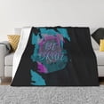 thumbnail image 1 of XMXT Throw Blanket, Brave Slogan Two Color Pattern Machine Washable Blankets for Sofa, 60 x 50 inches Black, 1 of 9
