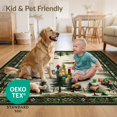 thumbnail image 4 of ODIKA 6'x9' Ultra-Soft Area Rug, Fish Fishing Cabin Lake Trout Motif Border Tackle Vintage Angler None Washable, Bare feet friendly, Silk-Touch for Guest Room, Bedroom, 4 of 7