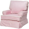 Komfy Kings Square Back Glider - Pink Micro with Sherpa