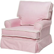 Komfy Kings Square Back Glider - Pink Micro with Sherpa