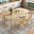 thumbnail image 3 of BALANBO Wardell Farmhouse Windsor Spindle Solid Wood Dining Chair for Kitchen,Natural (Set of 2), 3 of 6