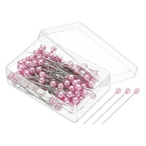 Uxcell Sewing Pins, 1.5" Straight Pin with Plastic Pearlized Ball Head, Light Pink 500 Pcs