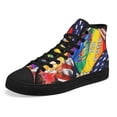 thumbnail image 6 of Pride LGBT High Top Canvas Shoes Sneakers Black Size 7, 6 of 7