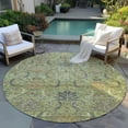 thumbnail image 6 of Addison Rugs Chantille Indoor/Outdoor Transitional Damask Aloe Washable Round Rug, 8' x 8', 6 of 6