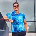 thumbnail image 4 of Balery Blue Shell Camisa Polo de Hombre con Estampado, de Manga Corta y Tejido Medio, Camisa Tipo Golf Polo-Large, 4 of 6