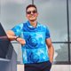 thumbnail image 4 of Balery Blue Shell Camisa Polo de Hombre con Estampado, de Manga Corta y Tejido Medio, Camisa Tipo Golf Polo-Large, 4 of 6