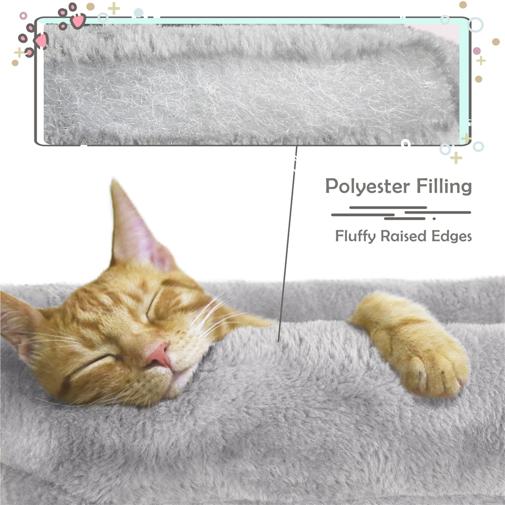 Yaheetech 46'' Multilevel Cat Tree with Cat Condo & Scratching Posts, Light Gray