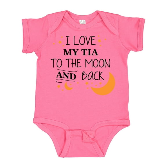 Inktastic I Love My Tia to the Moon and Back Boys or Girls Baby Bodysuit