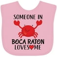 thumbnail image 3 of Inktastic Someone in Boca Raton Loves Me Boys or Girls Baby Bib, 3 of 4