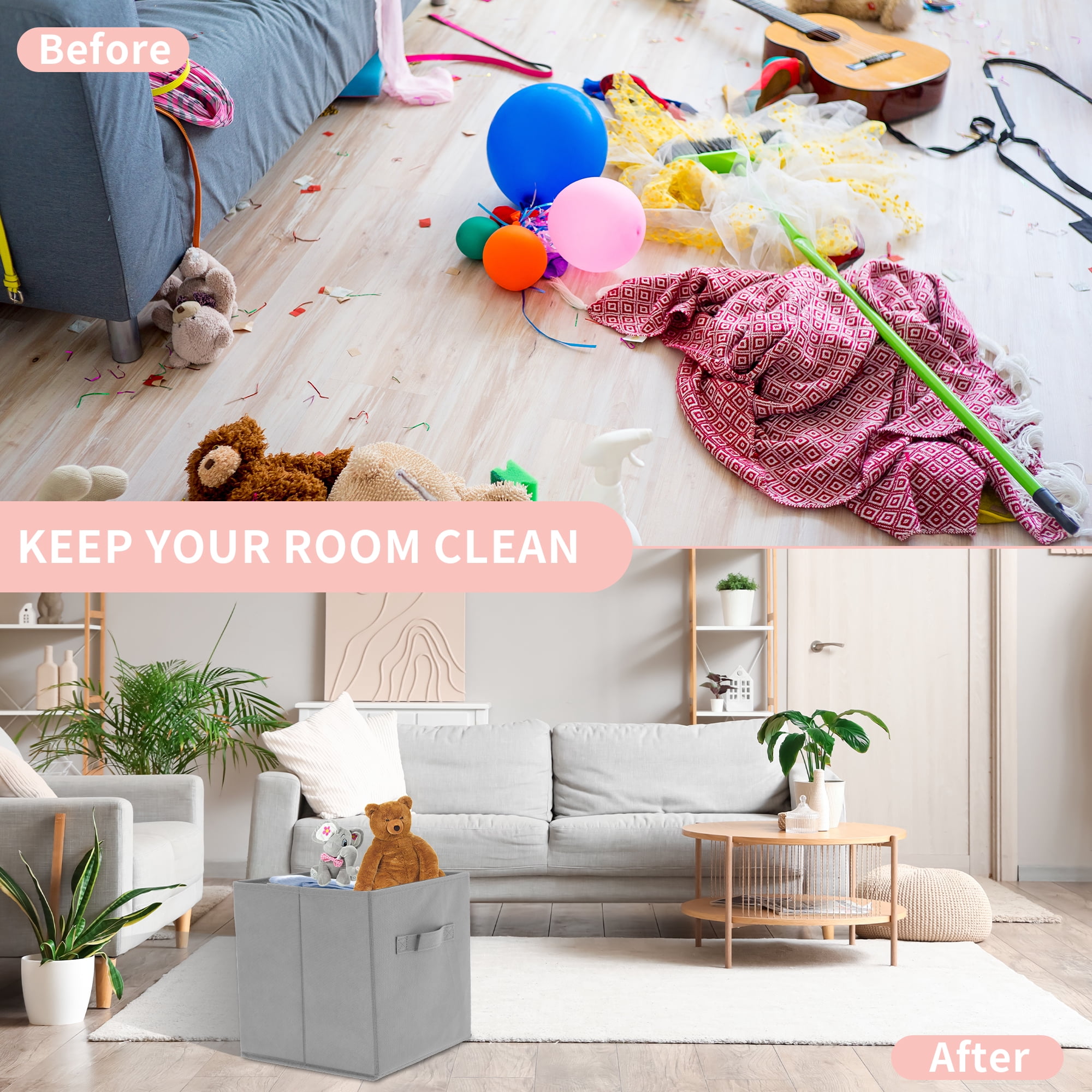 Unique Bargains Versatile Storage Bins for Organizing Space Efficiently Gray