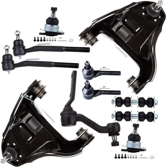 CCIYU Front Sway Bar End Links Inner Outer Tie Rod Ends Upper Ball Joints Upper Control Arms Idler Arm Compatible fit for Chevy Blazer 98-03 for Chevy S10 98-05 for GMC Jimmy 11pcs Suspension Kit