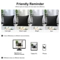 thumbnail image 6 of Unique Bargains 2-Pack Canvas Decorative Throw Pillow Cover 18" x 18" Black, 6 of 7