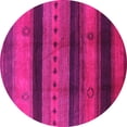 thumbnail image 1 of Ahgly Company Indoor Round Solid Pink Modern Area Rugs, 6' Round, 1 of 4