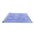 thumbnail image 2 of Ahgly Company Machine Washable Indoor Square Oriental Blue Traditional Area Rugs, 7' Square, 2 of 4