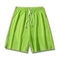 thumbnail image 1 of pstuiky Pantalones cortos para hombre, Pantalones cortos casuales cómodos de moda para hombre, de color liso, con cintura elástica regular, para playa Pantalones cortos de golf, 1 of 4