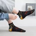 thumbnail image 4 of Salouo Starry Night Cat Guitarist Pattern Unisex Middle Tube Socks,Middle-Finger Knee High Socks Over The Calf Tube Stocking Crew Stockings for Women and Men Tube Socks, 4 of 8
