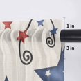 thumbnail image 5 of 4th of July Valance Curtains for Kitchen/Living Room/Bathroom/Bedroom Window, Rod Pocket Small Topper Half Short Window Curtains Voile Sheer Scarf, Blue Red Star Rustic Independence Day 42"x12", 5 of 8