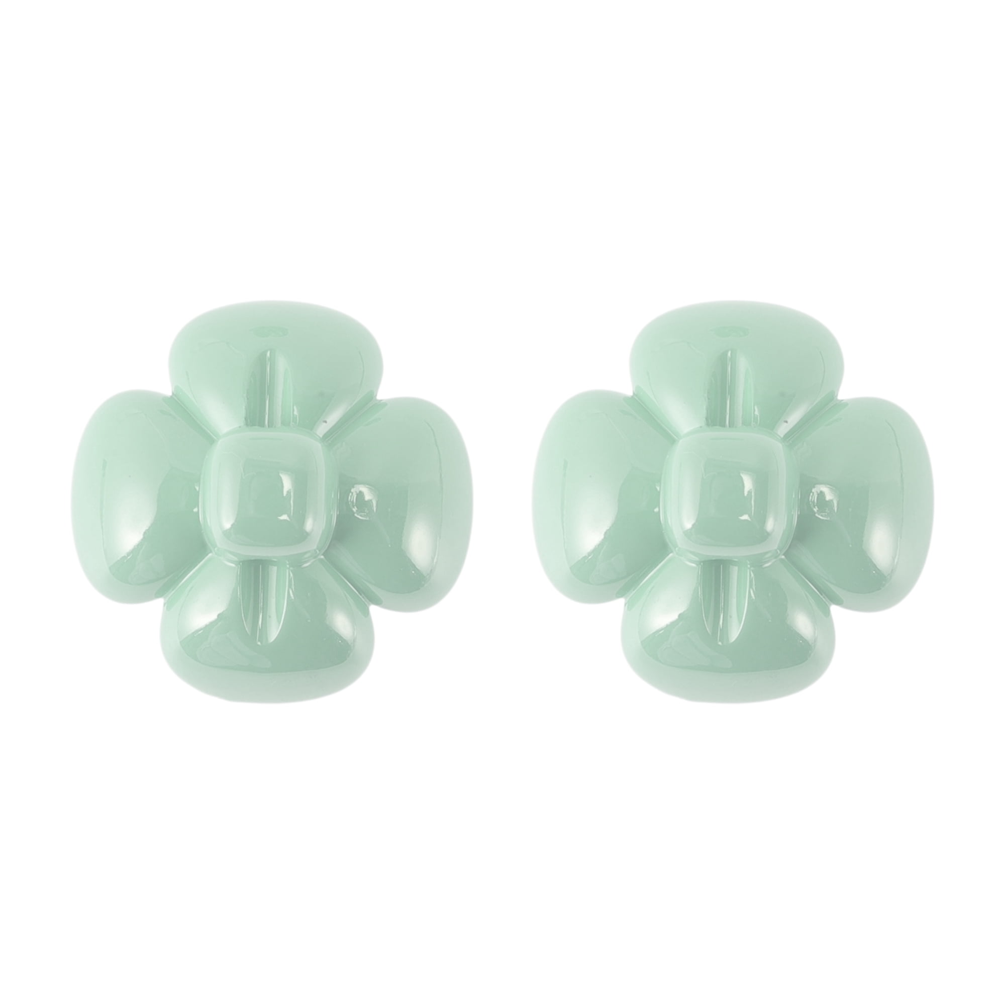 Unique Bargains Stylish Flower Shoelace Charms 1 Pair Light Green