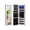01：White (With Frame ), variant on Skyhill Mirror Jewelry Cabinet,40in Jewelry Armoire Organizer,Door or Wall Mounted,6 LED Lights（White）