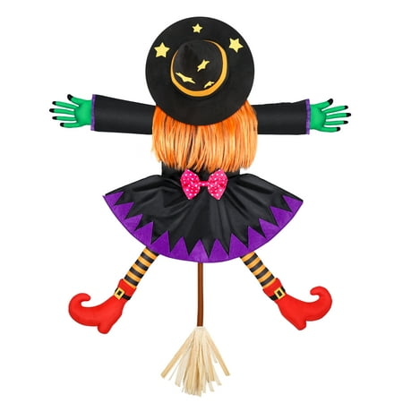 

UNOMOR Halloween Tree Decoration Lifelike Witch Doll Fashion Lightweight Hanging Witch Pendant for Halloween Patio Lawn Garden Party