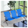 Airport Waiting Room Chairs 3 Seat Office Guest Reception Blue Steel ...