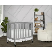 Dream On Me Jett Non-Full Size Folding Crib in White, Patented Folding System