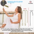 thumbnail image 7 of SK CHUMRA Premium Hammock Hanging Kit -1600lbs Capacity, 60" Chain & 360° Hooks, Permanent Color - Ideal for Ceilings, Chandeliers, Acrylic Bubble Chairs & Durable for Indoor/Outdoor Use (Gold), 7 of 7