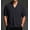 Black, variant on WIZUTIZ Mens Casual Henley Shirt Band Collar Short Sleeve Shirt Vintage Lightweight Tee Shirts Summer Beach Hippie T-Shirt