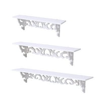 Floating Wall Shelves Set, No Punching Required Display Shelf for Living Room, Bedroom, Kitchen, Office & Toilet – Wall Mount Spice Rack & Bookshelf