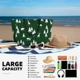 thumbnail image 5 of Balery Christmas tree green plaid Beach Travel Bag - Water-Resistant, Large Capacity Lightweight Tote with 7 Pockets for Women and Men - Perfect for Beach, Pool, Gym, and Travel, 5 of 7