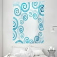 thumbnail image 1 of Teal and White Tapestry, Ocean Waves Inspired Design with Abstract Blue Swirls Water Sea Spirals, Wall Hanging for Bedroom Living Room Dorm Decor, 60W X 80L Inches, Blue White, by Ambesonne, 1 of 2