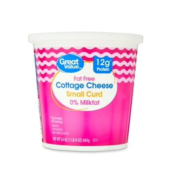 Great Value  Free Small Curd Cottage Cheese, 24 oz Tub