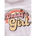 thumbnail image 6 of Caoirhny Baby Girl Father’s Day Romper, Short Sleeve Contrast Color Letter Print Newborn Bodysuit, 6 of 9