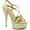 Gold Metallic Polyurethane/Gold, variant on Women's Pleaser Delight 613 Strappy Sandal