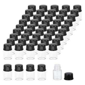 Premium Vials 1/4 Dram Amber Glass Vials - Screw Cap With Orifice Reducer, Pack Of 144