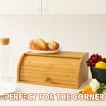thumbnail image 5 of BN-LINK Bread Box, Bamboo Wood Bread Storage Box for Kitchen Countertop, Assembly Required Bread Bin, 5 of 7