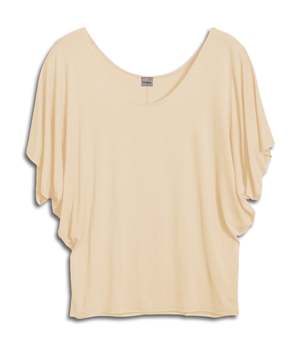 Evogues Plus Size Dolman Sleeve Top Stone