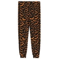 thumbnail image 4 of EANJE Halloween Pajama Pants for Men Lightweight Wide Leg Sleepwear Pajama Pants Soft Pumpkin Ghost Bat Print High Waisted Pj Fall Drawstring Lounge Pants with Pockets Orange XL, 4 of 6