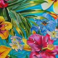 thumbnail image 5 of JEUXUS Summer Style Hawaiian Print Bathroom Shower Curtain Set with Hooks White, 5 of 7
