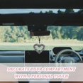thumbnail image 4 of OLIVE- Car Heart Hanging Accessories With Rhinestone, Cute Rear View Mirror Accessories, 4 of 6