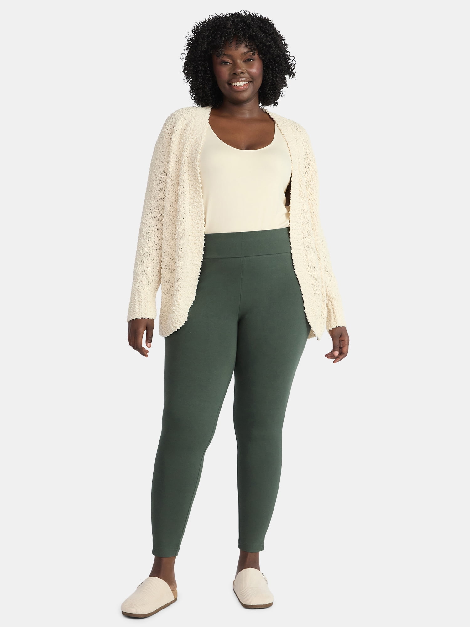 Terra & Sky Women's Plus High Waist Full Length Leggings, Sizes 0X-5X