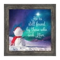 thumbnail image 2 of Seek Him, Winter Snowman Decoration, Religious Christmas Picture Frame, 10x10 8719, 2 of 6