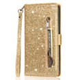thumbnail image 3 of Case for FOXDOCK Samsung Galaxy A34 5G Glitter Zipper Wallet Case with Short Hand Strap, 3 of 4