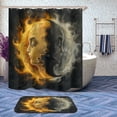 thumbnail image 2 of 4 Pcs Sun Moon Shower Curtain Set with Rug, Toilet Lid Cover and Bath Mat, Fantasy Star Black White Boho Gothic Bathroom Shower Curtain with 12 Hooks Accessories Decorative, 2 of 6