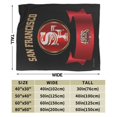 thumbnail image 2 of Manta de microfibra ultrasuave de los San Francisco 49ers, manta de microfibra de lujo para todas las estaciones, cálida para ropa de cama, sofá y viajes., 2 of 5