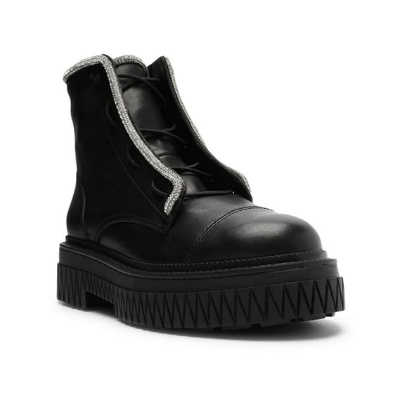 Schutz Womens AMIRAH Leather Lug Sole Boots