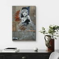 thumbnail image 4 of wall26 Canvas Print Wall Art Banksy Les Miserables with French Flag Graffiti &amp; Street Art Pop Culture Illustrations Pop Art Bohemian Multicolor Dark for Living Room, Bedroom, Office - 16"x24, 4 of 7